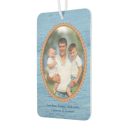 Aangepaste foto Happy Fathers Dag Pap Luchtverfrisser (Links)