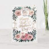 Aangepaste foto Happy First Mother's Day Keepsake Kaart (Voorkant)