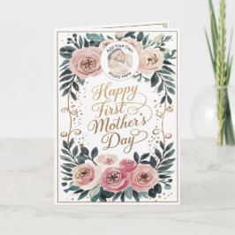 Aangepaste foto Happy First Mother's Day Keepsake Kaart