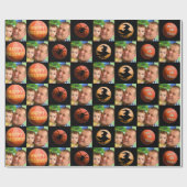 Aangepaste foto Happy Halloween Cadeaupapier (Vlak)