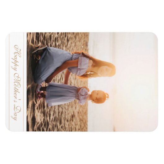 Aangepaste foto Happy Moederdag script Magneet (Horizontaal)