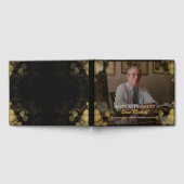 Aangepaste foto Happy Retirement Gold Confetti Gastenboek (Volledig)