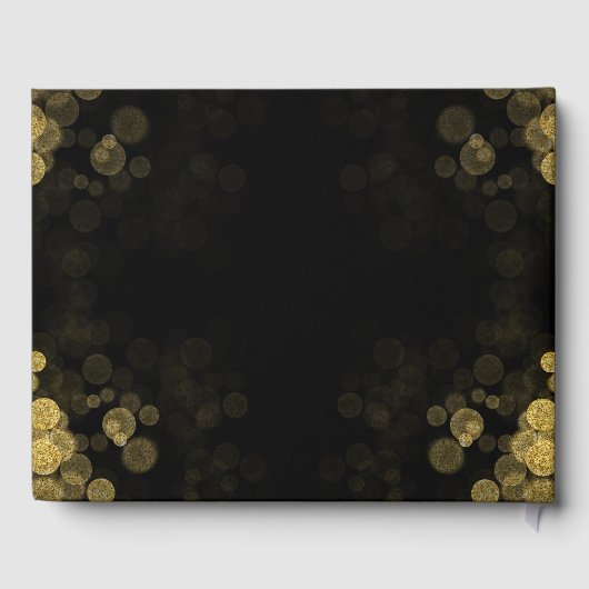 Aangepaste foto Happy Retirement Gold Confetti Gastenboek (Achterkant)