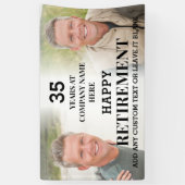 Aangepaste foto Happy Retirement Party-banner Spandoek (Verticaal)