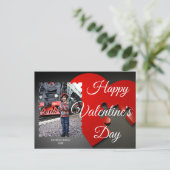 Aangepaste foto Happy Valentines Day Puzzle Feestdagenkaart (Staand voorkant)