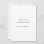 Aangepaste foto Hart Baby shower Tekst Bedankkaart (Achterkant)