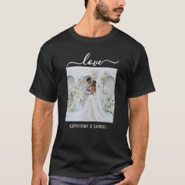 Aangepaste foto hart liefde Valentijnsdag T-shirt