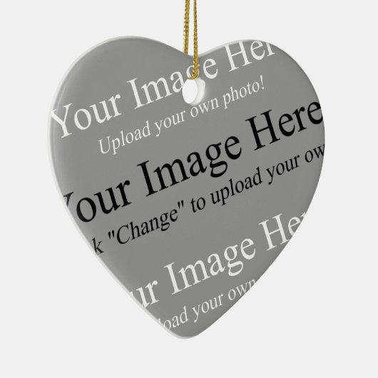 Aangepaste Foto Hart Ornament Sjabloon (Rechts)