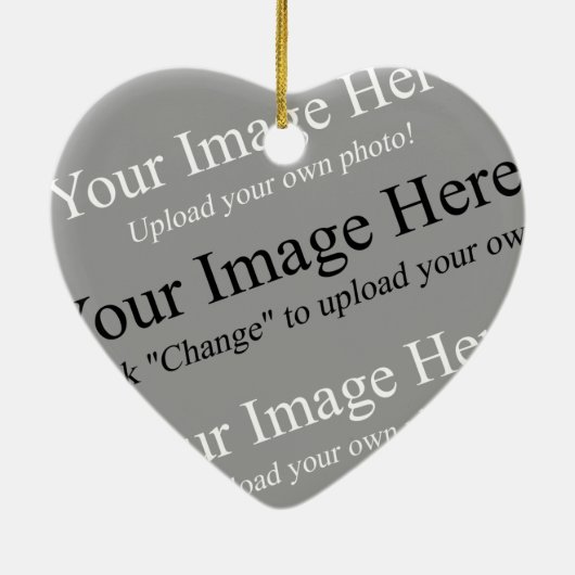 Aangepaste Foto Hart Ornament Sjabloon (Achterkant)
