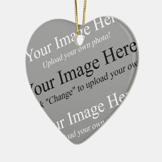 Aangepaste Foto Hart Ornament Sjabloon (Links)