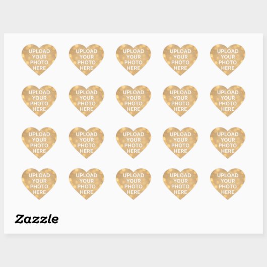 Aangepaste foto hart sticker (Vel)