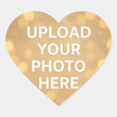 Aangepaste foto hart sticker (Voorkant)