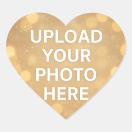Aangepaste foto hart sticker