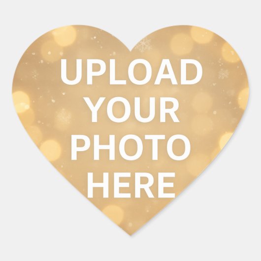 Aangepaste foto hart sticker (Voorkant)