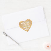 Aangepaste foto hart sticker (Envelop)