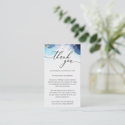 Aangepaste foto Hartelijk dank Informatiekaartje (Staand voorkant)