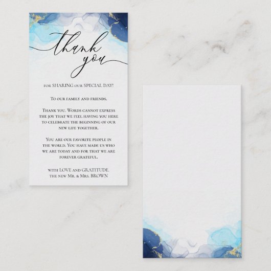 Aangepaste foto Hartelijk dank Informatiekaartje (Voorkant / Achterkant)