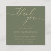 Aangepaste foto Hartelijk dank Sage Gold Informatiekaartje (Voorkant)