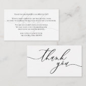 Aangepaste foto Hartelijk dank voor het delen van  Informatiekaartje (Voorkant / Achterkant)