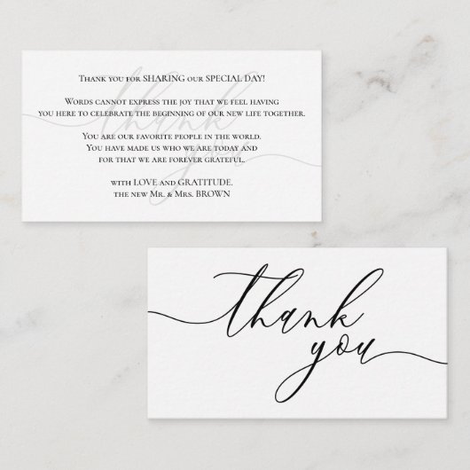 Aangepaste foto Hartelijk dank voor het delen van  Informatiekaartje (Voorkant / Achterkant)