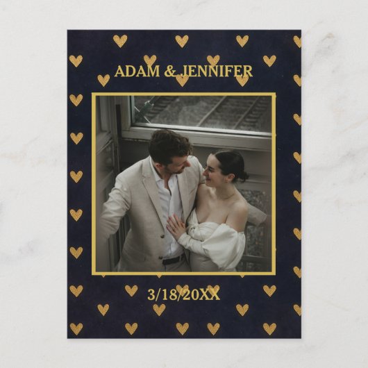 Aangepaste foto harten achtergrond briefkaart (Voorkant)