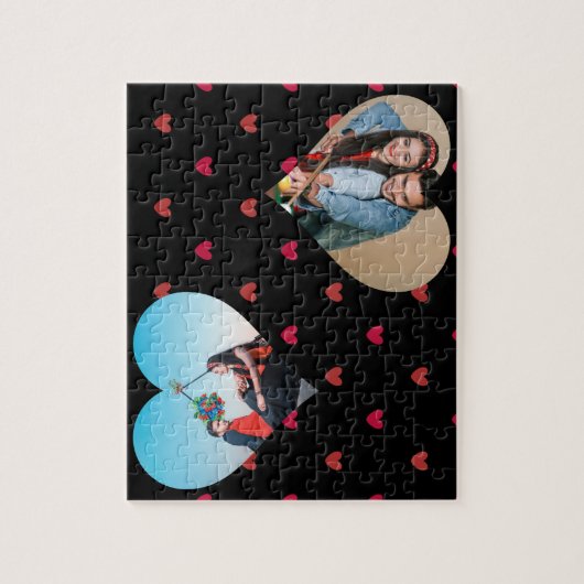 Aangepaste foto Harten Valentijnse jigzaag Puzzle Legpuzzel (Verticaal)