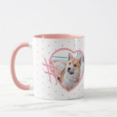 Aangepaste foto-hashtag Mijn liefdevolle dog hartr Mok (Links)