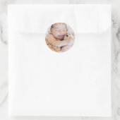 Aangepaste foto Heilige Doop Envelop Seal Ronde Sticker (Tas)