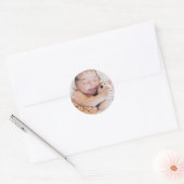 Aangepaste foto Heilige Doop Envelop Seal Ronde Sticker (Envelop)