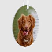 Aangepaste foto-Herdenking Citaat Pet Dog Memorial Ornament (voorkant)