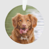 Aangepaste foto-Herdenking Citaat Pet Dog Memorial Ornament (voorkant)