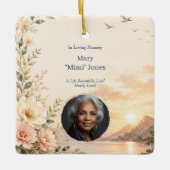 Aangepaste foto-herdenking ornament Gepersonalisee (Voorkant)