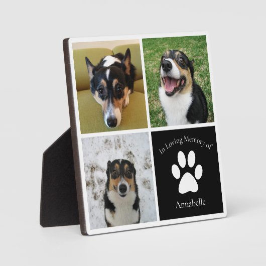 Aangepaste foto-herdenking voor honden Ter nagedac Fotoplaat (Voorkant)