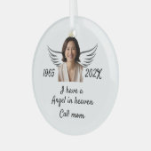 Aangepaste foto-herdenkingsdoos voor Kerstmis Glas Ornament (Voorkant links)