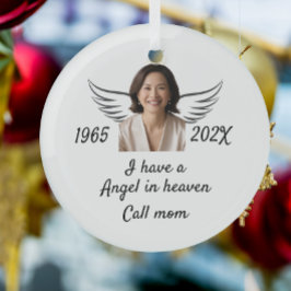 Aangepaste foto-herdenkingsdoos voor Kerstmis Glas Ornament