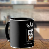 Aangepaste foto-herdenkingshond zwart mok