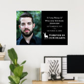 Aangepaste foto Herten altijd in ons hart herdacht Poster (Thuiskantoor)