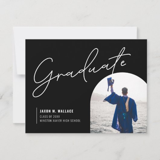 Aangepaste foto High School afstudeerfeest Aankondiging (Voorkant)