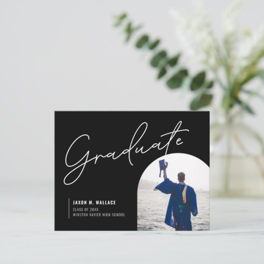 Aangepaste foto High School afstudeerfeest Aankondiging (Staand voorkant)
