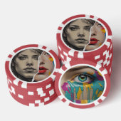 Aangepaste Foto Home Toernooi Game Night Poker Chips (Opstapeling)