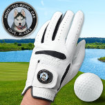 Aangepaste foto hond beste vader ooit huisdier mod golf handschoen<br><div class="desc">De meeste T-shirt-gemene papa... Twee van je favoriete dingen, golf en je hond! Nu kun je je beste vriend meenemen terwijl je 18 holes speelt. Verras de Dog Dad en Golf Lover met deze super schattige hondenfoto aangepaste golfhandschoenen met golfbalmarkers en bijpassende accessoires. Nu kan hij zijn beste vriend meenemen...</div>