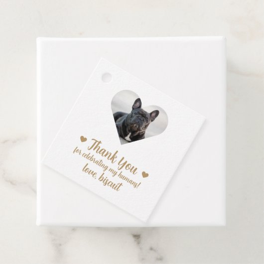 Aangepaste foto Hond bruiloft gunst Labels (In situ)