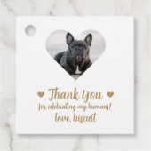 Aangepaste foto Hond bruiloft gunst Labels (Voorkant)