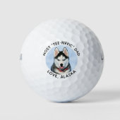 Aangepaste foto HOND DAD gepersonaliseerde golfer  Golfballen (Voorkant)