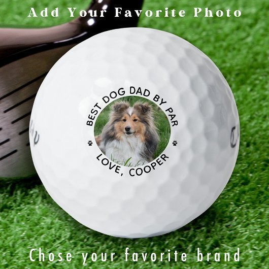 Aangepaste foto HOND DAD gepersonaliseerde moderne Golfballen