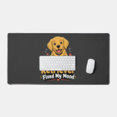 Aangepaste foto hond Golden Retriever verbeterde m Bureaumat (Keyboard & Muis)