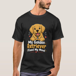 Aangepaste foto hond Golden Retriever verbeterde m T-shirt