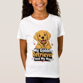 Aangepaste foto hond Golden Retriever verbeterde m T-shirt