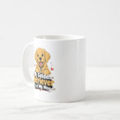 Aangepaste foto hond Goud Retriever Verbeterde mij Koffiemok (Voorkant links)