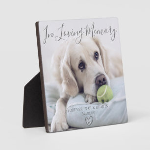 Aangepaste foto hond huisdier herdenking fotoplaat